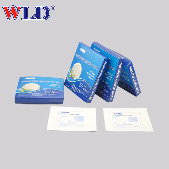 Sugama, Zhuohe, Wld with Logo Printing Surgical Dressing Paraffin Gauze